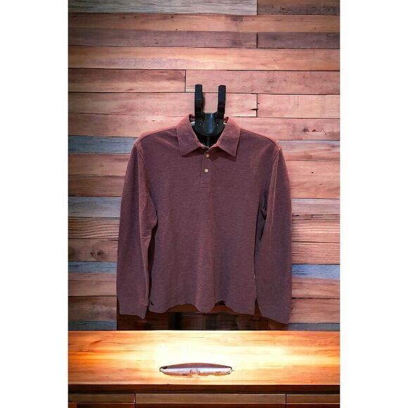 Men’s Untuckit Wrinkle-Free Long-Sleeve Damaschino Polo Size M - Picture 2 of 8